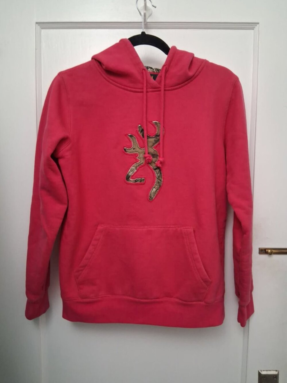 Women's Pink Browning Buckmark Pullover Camo Hoodie